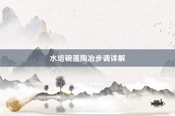 水培碗莲陶冶步调详解